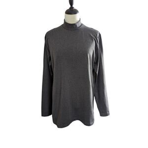 Reebok Gray Long Sleeve Compression Athletic Shirt Size XL